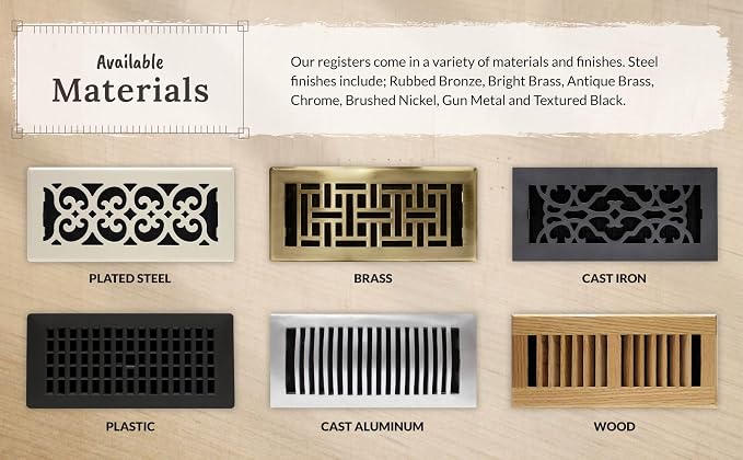 (4-Pack) AJH412-A Oriental Floor Register, 4x12 Inches, Antique Brass Finish, alternate product view 8