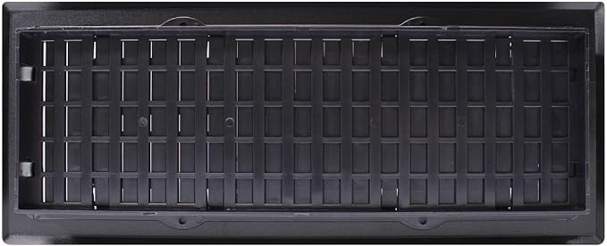 (4-Pack) AJH412-BLK Oriental Floor Register, 4x12 Inches, Textured Black Finish, alternate product view 3