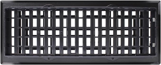 (4-Pack) AJH412-BLK Oriental Floor Register, 4x12 Inches, Textured Black Finish, alternate product view 4