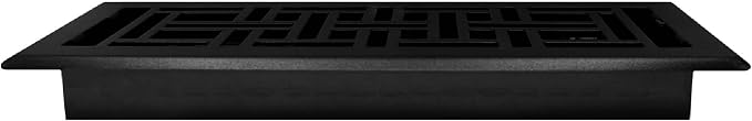 (4-Pack) AJH412-BLK Oriental Floor Register, 4x12 Inches, Textured Black Finish, alternate product view 6