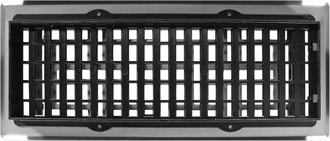 (4-Pack) AJH412-NKL Oriental Floor Register, 4x12 Inches, Brushed Nickel Finish, alternate product view 4