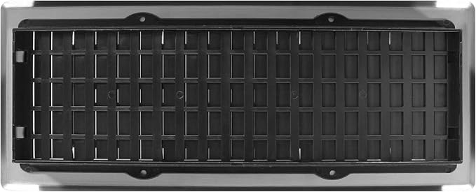 (4-Pack) AJH412-NKL Oriental Floor Register, 4x12 Inches, Brushed Nickel Finish, alternate product view 6