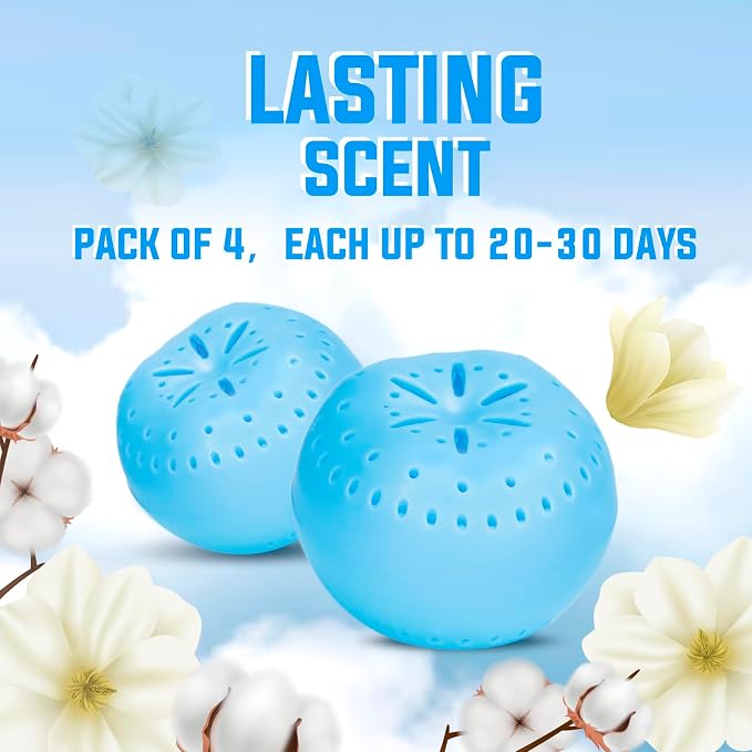 4 Pack Baking Soda Deodorizers, Fresh Scent Shoe Deodorizer Balls, Air Freshener for Home, alternate product view 3