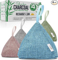 4 Pack Bamboo Charcoal Air Purifier Bags 200 Grams Each - Activated Charcoal Odor Absorber for Car, Pets & Closet, product
