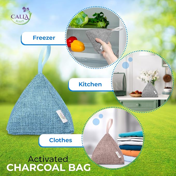 4 Pack Bamboo Charcoal Air Purifier Bags 200 Grams Each - Activated Charcoal Odor Absorber for Car, Pets & Closet, alternate