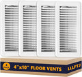 4 Pack Floor Vent Covers, Floor Register 4" x 10", Adjustable Decorative Vent Covers for Home Floor, Ceiling or