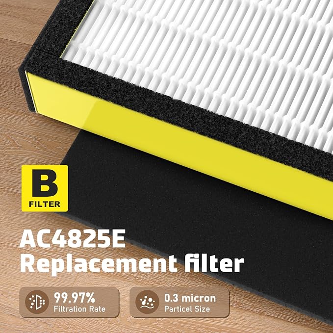 4 Pack FLT4825 HEPA Filter B Replacement Compatible with AC4825 AC4825E AC4300 AC4800 AC4880 AC4900 AC4850, alternate product