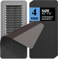 4 Pack High Strength Magnetic Vent Covers 5.5" x 12" Metallic Stronger Magnet Air Vent Cover Universal Vent Covers for Home