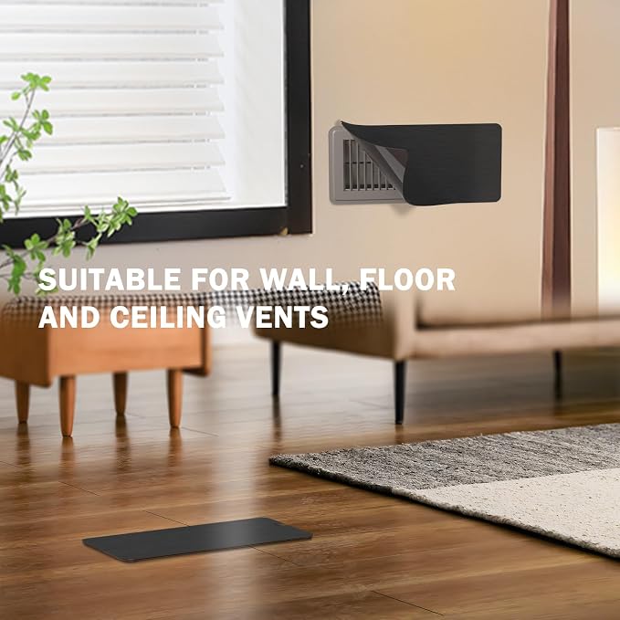 4 Pack High Strength Magnetic Vent Covers 5.5" x 12" Metallic Stronger Magnet Air Vent Cover Universal Vent Covers for Home