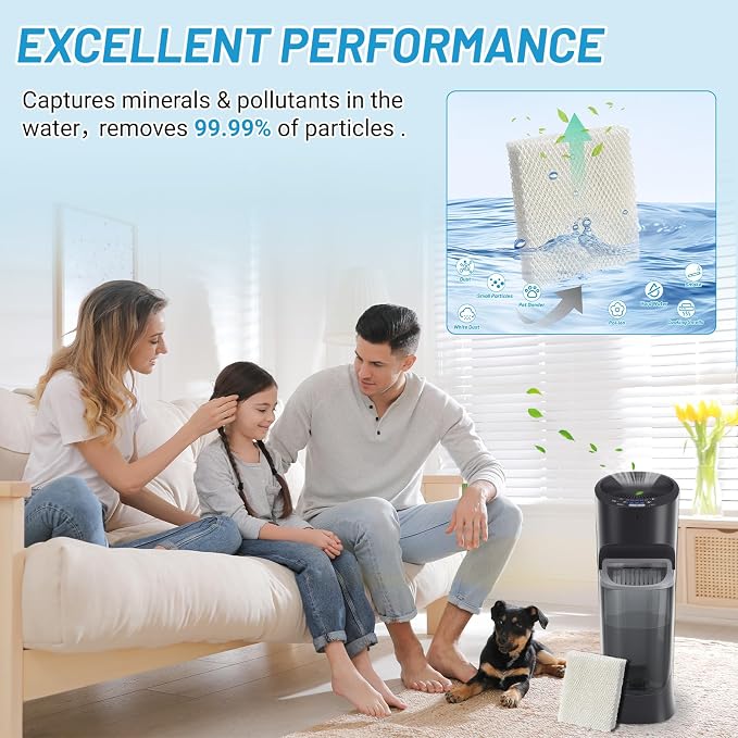 4 Pack Humidifier Wicking HFT600 Filters T Compatible with Tower Humidifier HEV615 HEV620, alternate product view 3