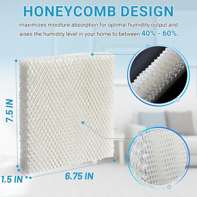 4 Pack Humidifier Wicking HFT600 Filters T Compatible with Tower Humidifier HEV615 HEV620, alternate product view 5