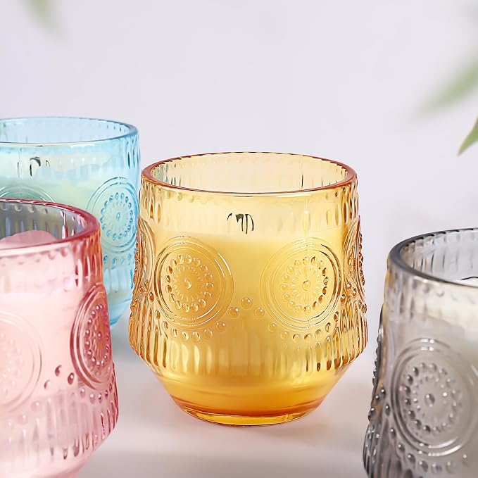 4 Pack Luxury Scented Candles Gift Set - 7oz Soy Wax Candles in Glass Jars, Gifts for Women - Vanilla Coconut, Eucalyptus