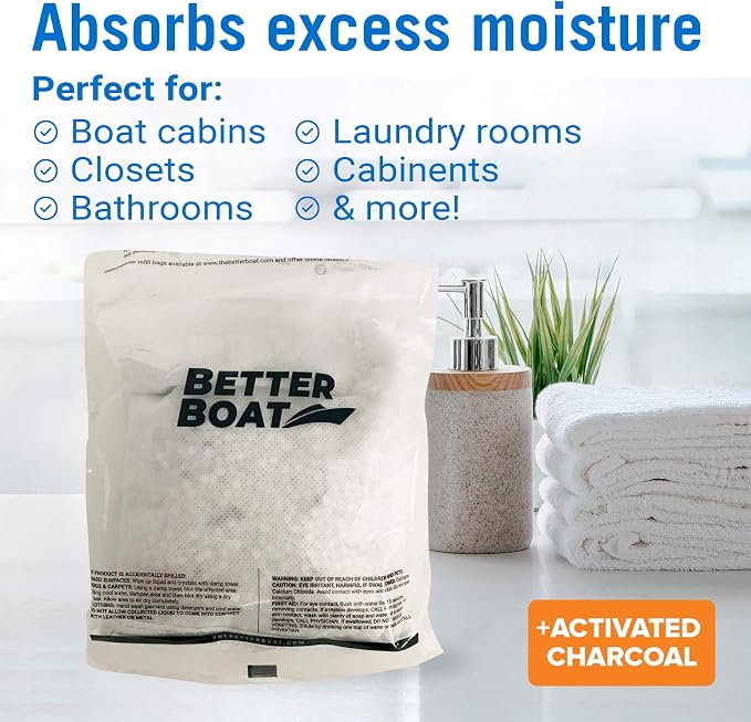 4 Pack Moisture Absorber Refill Bags, Unscented and Fragrance-Free Pellet Packs, Dehumidifier Refills for Buckets, alternate