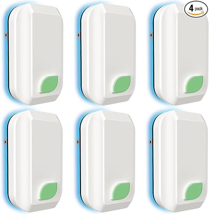 4 Pack Plug In Ionic Air Purifier,Negative Ion Air Purifier for Home Portable Plug-In Air Ionizers for Smoke, Pets Smell