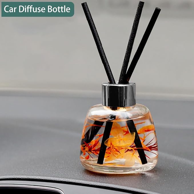 4 Pack Reed Diffuser Bottle Empty Glass Jar 3.52 oz Refillable Essential Oil Bottles with 30pcs Reeds Sticks, alternate