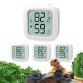 4-Pack Reptile Thermometer and Hygrometer – Digital LCD Temp & Humidity Meter for Bearded Dragon, Snake, Lizard Tanks