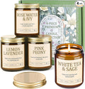 4 Pack Scented Candles for Women: 28oz Natural Soy Candles for Home Scented, Up to 200H Burning, Aromatherapy Candle Set