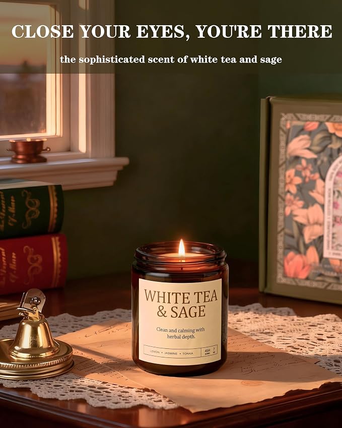 4 Pack Scented Candles for Women: 28oz Natural Soy Candles for Home Scented, Up to 200H Burning, Aromatherapy Candle Set