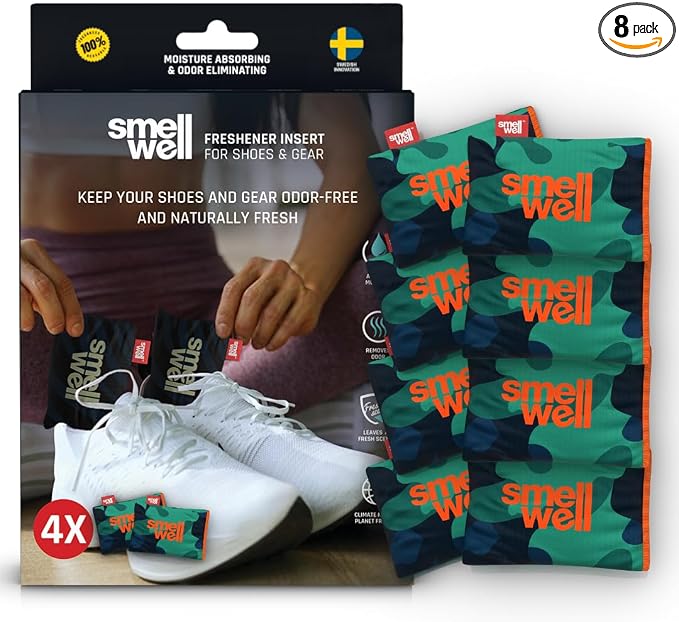 4-Pack Scented Shoe Deodorizer Inserts - Odor Eliminators - Activated Bamboo Charcoal + Minerals, product image