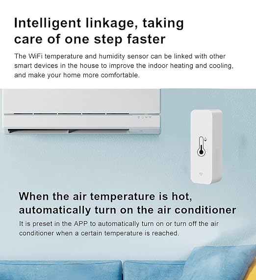 4-Pack WiFi Temperature Humidity Sensor: Indoor Thermometer Hygrometer with App Alert, Free Data Storage Export, alternate