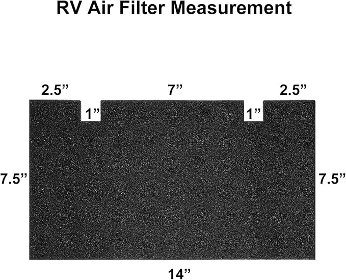 4 Packs Rv A/c Conditioner Replacement Air Filter 14 x 7.5 Inch Compatible with Duo Therm-compatible Rv A/c Replacement