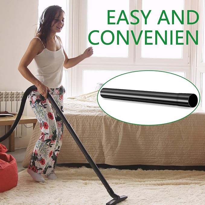 4 Pcs 1.25 Inch Vacuum Extension Wand 32mm Black Vacuum Attachments Wand Cleaner Replacement Extension Tubes Accessories and