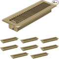 4 PCS Floor Vents Floor Registers 2x10 inch, Heavy Duty Metal Heat Air Vent Covers 2 X 10 with Rust Proof Finish for Home