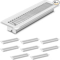 4 PCS Floor Vents Floor Registers 2x12 inch, Heavy Duty Metal Heat Air Vent Covers 2 X 12 with Rust Proof Finish for Home