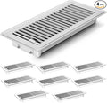 4 PCS Floor Vents Floor Registers 4x10 inch, Heavy Duty Metal Heat Air Vent Covers 4 X 10 with Rust Proof Finish for Home