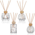 4 Piece Reed Diffuser Set, 3.5-4.2oz Empty Bottles and 20 Reed Sticks, Unique Design for Home and Office, product image