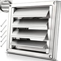 4" Upgrade Metal Dryer Vent Cover for House, Premium Stainless Steel Dryer Vent with 4 Screws Rubber Gasket, Best Exterior
