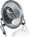 4" USB Personal Desk Fan – Portable Mini Table Cooling Fan - Plugs into Computer - Adjustable 360° Tilt, Quiet, Rubber Grip