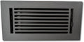 4 x 10 Cast Aluminum Linear Vent Cover with Damper - Carbon Gray (Overall: 5.25 x 11.5) | Floor Register - Wall