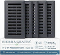 4" x 10" Contemporary Design Steel Floor Register in Granite Grey Finish for Floor - Decorative Air Vent Covers