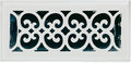 4" x 10" Victorian Design Steel Floor Register in Glacier White Finish for Floor l- Decorative Air Vent Covers- Floor