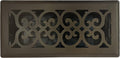4" x 10" Victorian Design Steel Floor Register in Metallic Bronze Finish - Vent Covers for Home Floor- Decorative Air Vent