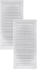 4" x 11" Inch (Opening Dimensions) - Pack of 2 - Plastic White Soffit Vent Cover - Flat Rectangular Air Vent