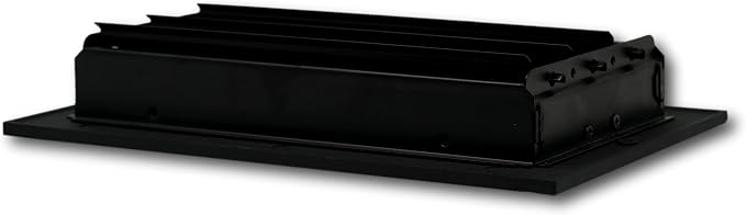 4 x 12 Cast Aluminum Linear Bar Vent Cover with Damper - White (Overall: 5.75 x 13.75) | Floor Register - Wall Register