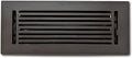 4 x 12 Cast Aluminum Linear Vent Cover with Damper - Oxidized Bronze (Overall: 5.75 x 13.75) | Floor Register