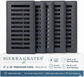 4" x 12" Contemporary Design Steel Floor Register in Granite Grey Finish for Floor - Decorative Air Vent Covers
