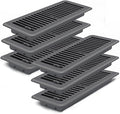 4" x 12" Floor Register 6 Pack, Heavy Duty Steel Walkable Floor Vents, Easy Adjust Air Vent Covers for Home