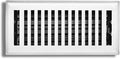 4" x 14" Contemporary Design Steel Floor Register in Glacier White Finish for Floor l- Decorative Air Vent