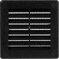 4'' x 4'' Inch Black Soffit Vent Cover - Pack of 100 - Flat Square Air Vent Louver - Grille Cover, product image