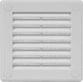 4" x 4" (Outer Size) Square Air Vent Cover – White Plastic Vent Deflector - Screen Mesh, Surface Mount Wall