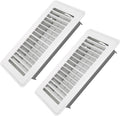 4" x 8" Floor Register 2 Pack - Floor Vent Covers Heavy Duty Metal Heat Vent Covers with Rust Proof Finish for Home Floor