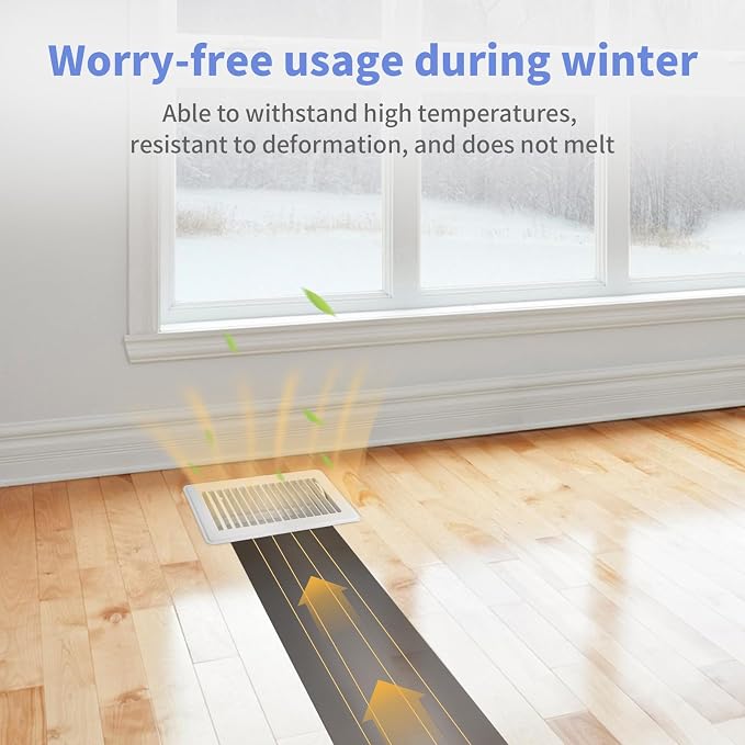 4" x 8" Floor Register 2 Pack - Floor Vent Covers Heavy Duty Metal Heat Vent Covers with Rust Proof Finish for Home Floor