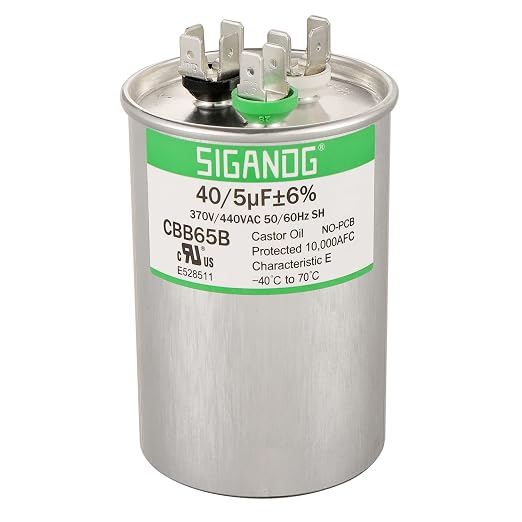40/5 uF 40+5 MFD 370V or 440V CBB65 Dual Run Start Round Capacitor 40 5 uF MFD 370 440 Volt VAC for Condenser
