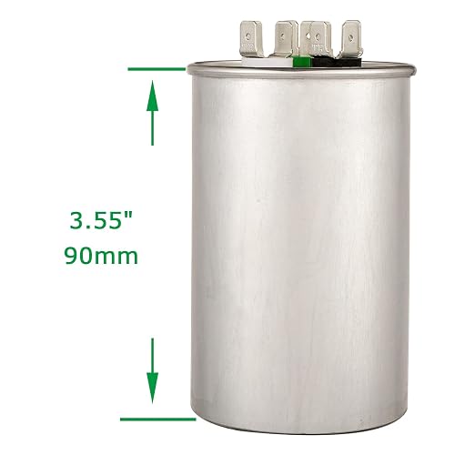 40/5 uF 40+5 MFD 370V or 440V CBB65 Dual Run Start Round Capacitor 40 5 uF MFD 370 440 Volt VAC for Condenser, alternate view