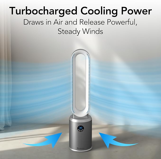 40-Inch Bladeless Tower Fan for Bedroom – Quiet Standing Fan with Remote Control, 9H Timer & Wide Area, alternate view 8