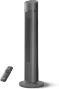 40-inch Bladeless Tower Fan for Bedroom, Standing Fan with Remote Control, 26ft/s, 90° Oscillation, 3 Speed Settings, 27 dB